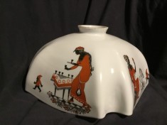 Design / Vintage - Abajur opalina model deosebit pentru lustra lampa veioza sau aplica !