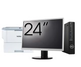 Pachet Calculator Second Hand DELL OptiPlex 3080 MiniPC, Intel Core i5-10500 3.10 - 4.50GHz, 8GB DDR4, 256GB SSD + Monitor 24 Inch + Imprimanta Brothe