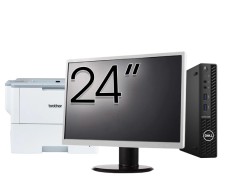 Pachet Calculator Second Hand DELL OptiPlex 3080 MiniPC, Intel Core i5-10500 3.10 - 4.50GHz, 8GB DDR4, 256GB SSD + Monitor 24 Inch + Imprimanta Brothe