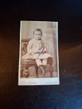 Fotografie tip CDV Copil alb/negru Kolozsvart (Cluj-Napoca) - Adler Aladar