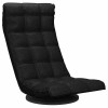 Scaun de podea pivotant, negru, material textil