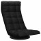 Scaun de podea pivotant, negru, material textil - 1