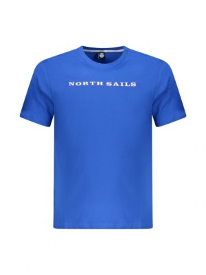 Tricou barbati, cu imprimeu cu text, Regular fit, Albastru, S foto
