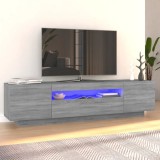 Gossi comoda tv cu lumini led, gri sonoma, 160x35x40 cm