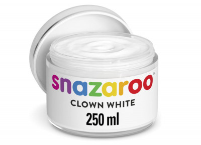 Vopsea alba pentru pictura pe fata Snazaroo, Clown White 250ml - SECOND foto