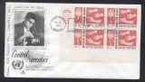 UN New York 1964 Narcotics control Mi.142 x 4 FDC UN.283