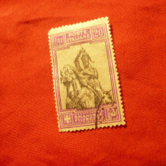 Timbru Italia 1928 Centenar Em.Filiberto , 20 lire ,stamp.