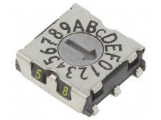 &Icirc;ntrerupător codificare HEX/BCD 16 Poz SMD 80m&Omega;