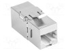 Cuplor RJ45 LANBERG Cat 6 dublu ecranat argintiu 8p8c Keystone din ambele părți