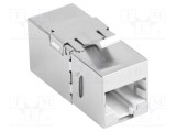 Cuplor RJ45 LANBERG Cat 6 dublu ecranat argintiu 8p8c Keystone din ambele părți