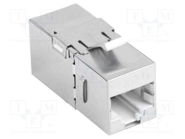 Cuplor RJ45 LANBERG Cat 6 dublu ecranat argintiu 8p8c Keystone din ambele părți