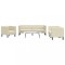 vidaXL Set canapele Chesterfield cu 3 locuri, crem, piele eco.