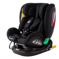 Scaun auto Platinum Deluxe i-Size Buf Boof cu isofix rotativ 360 grade Top Tether SIPS 40-150 cm 0-36 kg BlackJeans