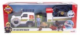 POMPIERUL SAM VEHICUL SALVARE ANIMALE CU FIGURINE SI REMORCA, Simba