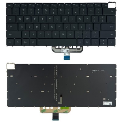 Tastatura Laptop, Huawei, MagicBook X14 FRI-H76, iluminata, neagra, layout US foto