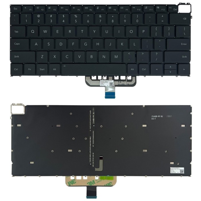 Tastatura Laptop, Huawei, MagicBook X14 FRI-H76, iluminata, neagra, layout US