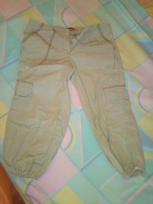 PANTALONI 3/4 DIN BUMBAC , DAMA , FIRMA ,, CLARION &amp;quot;ORIGINAL , MAR. 27 foto