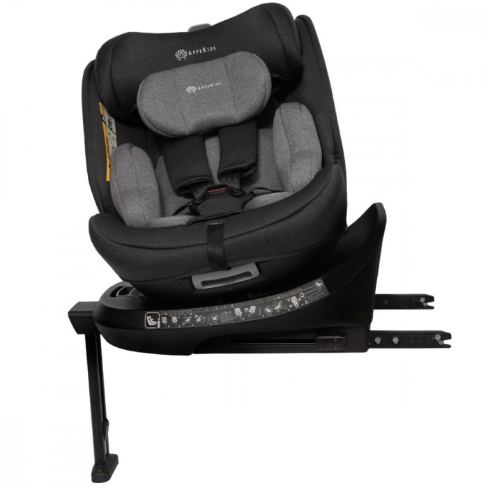 Scaun auto Appekids, I-SIZE, 40-150 cm, Rear Facing 360&deg;, Pro Confort - Grey