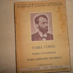Vasile Conta-Teoria Fatalismului si Ondulatiei Universale -comentariu N.Bagdasar