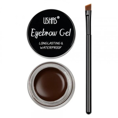 Gel sprancene Ushas Waterproof Eyebrow Gel, 02 Dark Brown foto