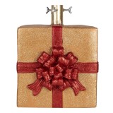 Cumpara ieftin Suport brad Craciun ceramica aurie rosie 26x25x32 cm