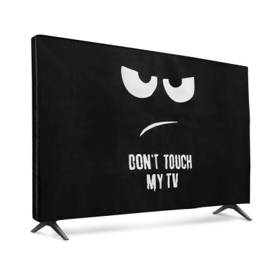 Husa de praf pentru televizor 40 inch, Kwmobile, Negru/Alb, Textil, 52796.01 foto