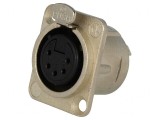 Soclu XLR Mamă 5 PIN pentru Montare pe Panou, Neutrik