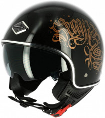 Casca Moto Open Face Astone Helmets Black Letters Neagra Marime XL 60-61 cm foto