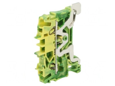 Șină de &amp;Icirc;mbinare 1 Pista 2 Borne Galben-Verde 0,25-4mm&amp;sup2; foto