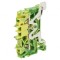 Șină de &Icirc;mbinare 1 Pista 2 Borne Galben-Verde 0,25-4mm&sup2;