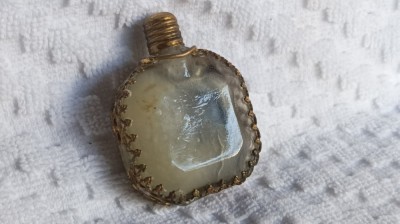 STICLUTA RECIPIENT PARFUM vintage VECHE manopera EXCEPTIONALA de efect RARA foto