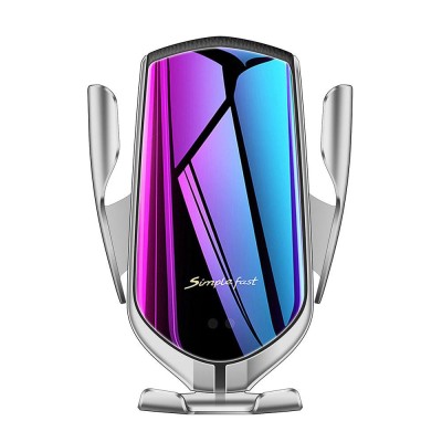 Suport telefon grila MRG L-R1, Smart Wireless, Fast Charge, Gri C373 foto