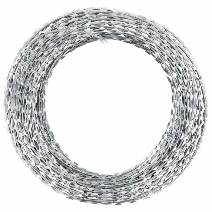vidaXL S&acirc;rmă ghimpată BTO-22 Concertina cu lame, 100 m oțel galvanizat