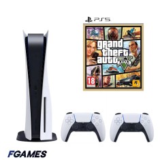 Consola Sony Playstation 5, Ps5 Disk Edition 825gb + Doua Controllere + Gta 5 PlayStation 5, Second-Hand