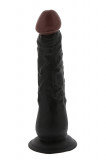 Dildo Negru, cu Ventuza, realistic