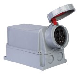 Priza trifazica aplicata 5 poli 125A 3P+N+E 6h CEE 380V IP67, METE