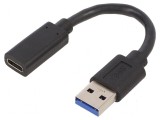 Adaptor USB 3.1 A la C, 0,1m, negru