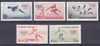 DB1 Olimpiada Roma 1960 Ruanda Urundi 5 v. MNH foto