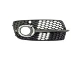 Grila bara protectie, spoiler Audi Q5 (8r), 09.2008-06.2012, model: S-Line, montare fata, dreapta, cu rama crom, cu gauri senzori parcare (PDC); cu g