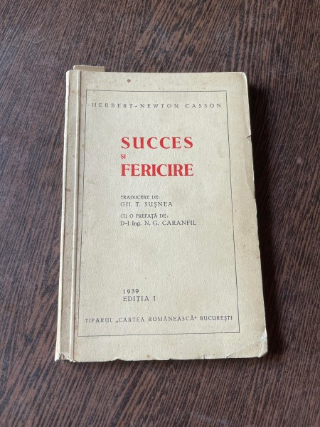 Herbert-Newton Casson Succes si fericire, editia I, 1939