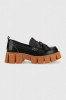 Marc O'Polo mocasini de piele femei, culoarea negru, cu toc plat, 30117363202105 LL2M3059