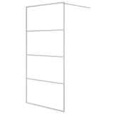 Cumpara ieftin Paravan dus walk-in argintiu 100x195 cm sticla ESG transparenta