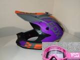 Cumpara ieftin Casca Moto Cross Enduro Downhill Atv + Ochelari 100% Policarbonat ABS Marimi S M L