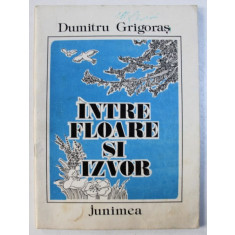 INTRE FLOARE SI IZVOR de DUMITRU GRIGORAS . ilustratii de GEORGE SCUTARU , 1986