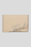 Karl Lagerfeld portofel de piele K/SIGNATURE culoarea bej, A3W32018