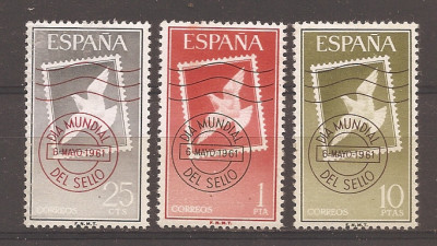 Spania 1961 - Ziua Mondială a timbrului, PRESTAMPILATE, MNH foto
