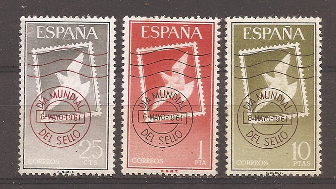 Spania 1961 - Ziua Mondială a timbrului, PRESTAMPILATE, MNH