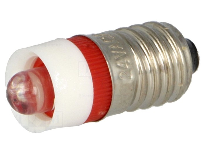 Lampă LED roşie 24V E10
