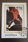 Albania stampilat 1970 - colita - pictura moderna pictori