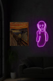 Decoratiune luminoasa LED, Scream, Benzi flexibile de neon, DC 12 V, Roz